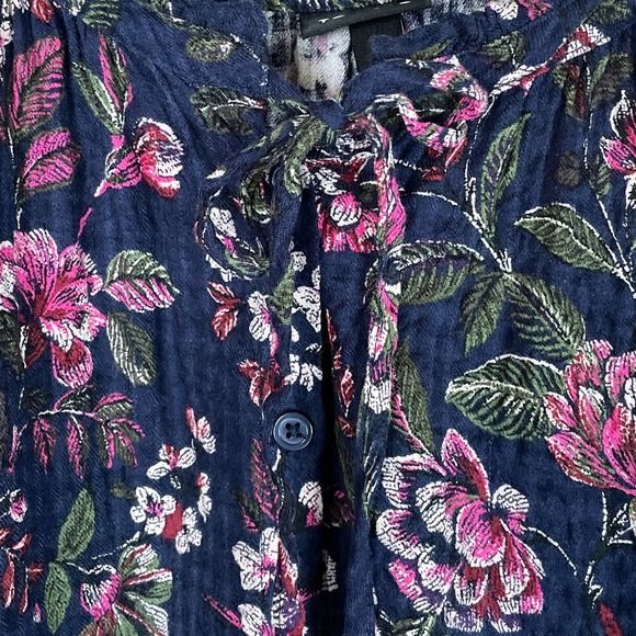 Torrid Crinkle Gauze Cold Shoulder Tie-Front Top Floral Size 2 2X - Picture 4 of 11